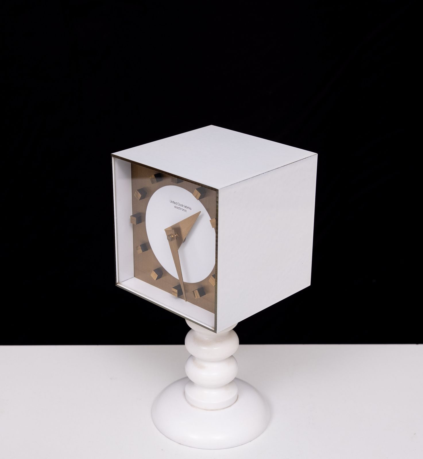 Square Atlanta Electric  Clock, By Kienzle Germany 1960s photo furniture