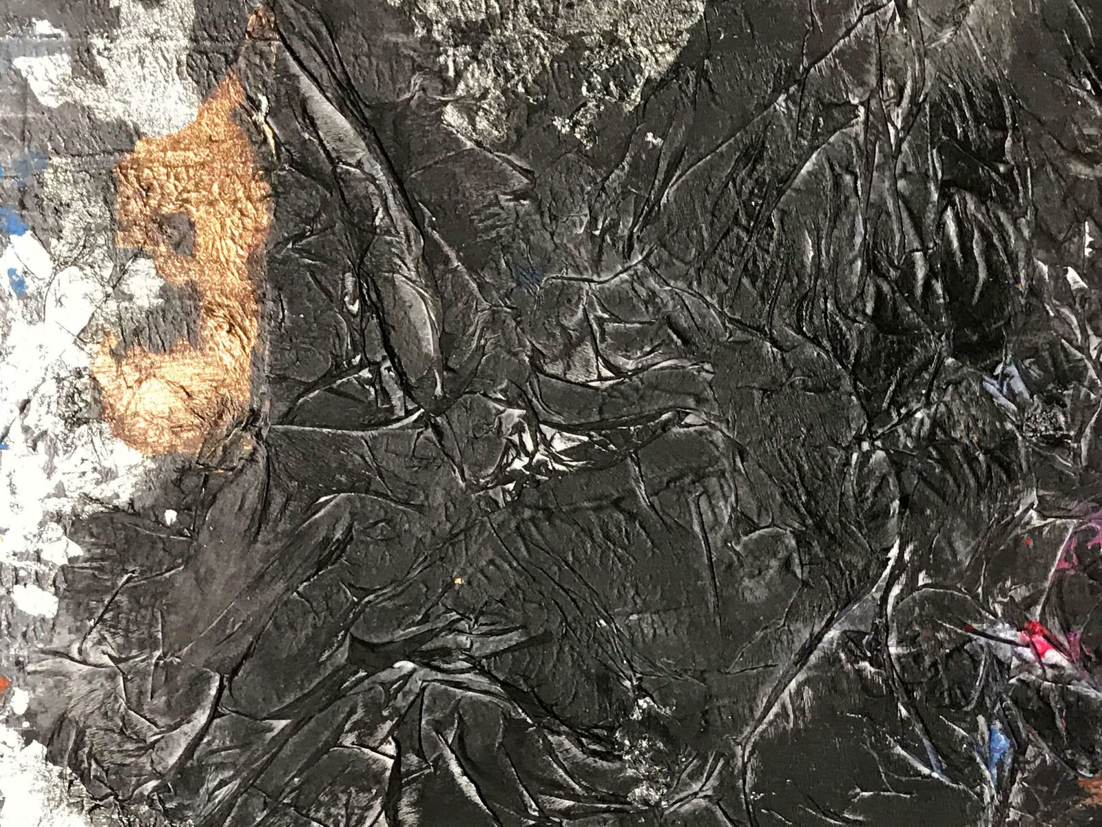 Minty Ramseyfusion   Stunning Large British Abstract Collage Painting2017 photo vinterior