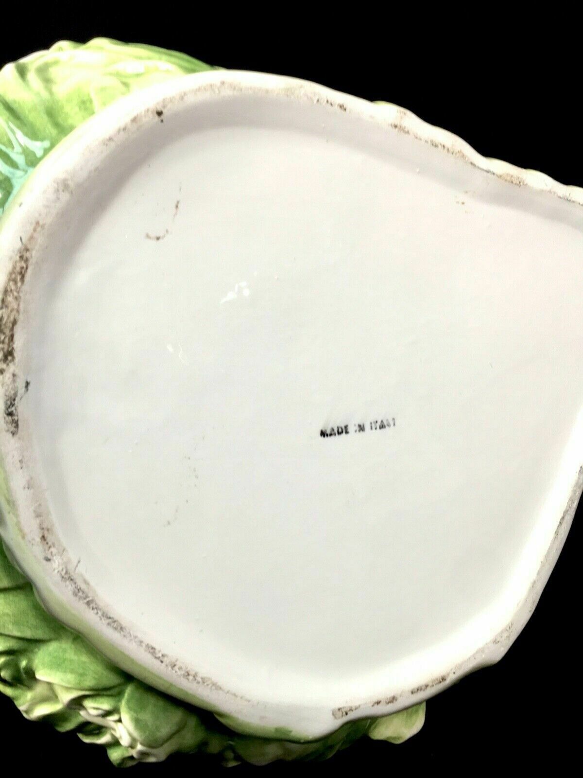 photo furniture Antique Italian Ceramic Stork Indoor Plant Pot . Planter / Jardiniere / Majolica