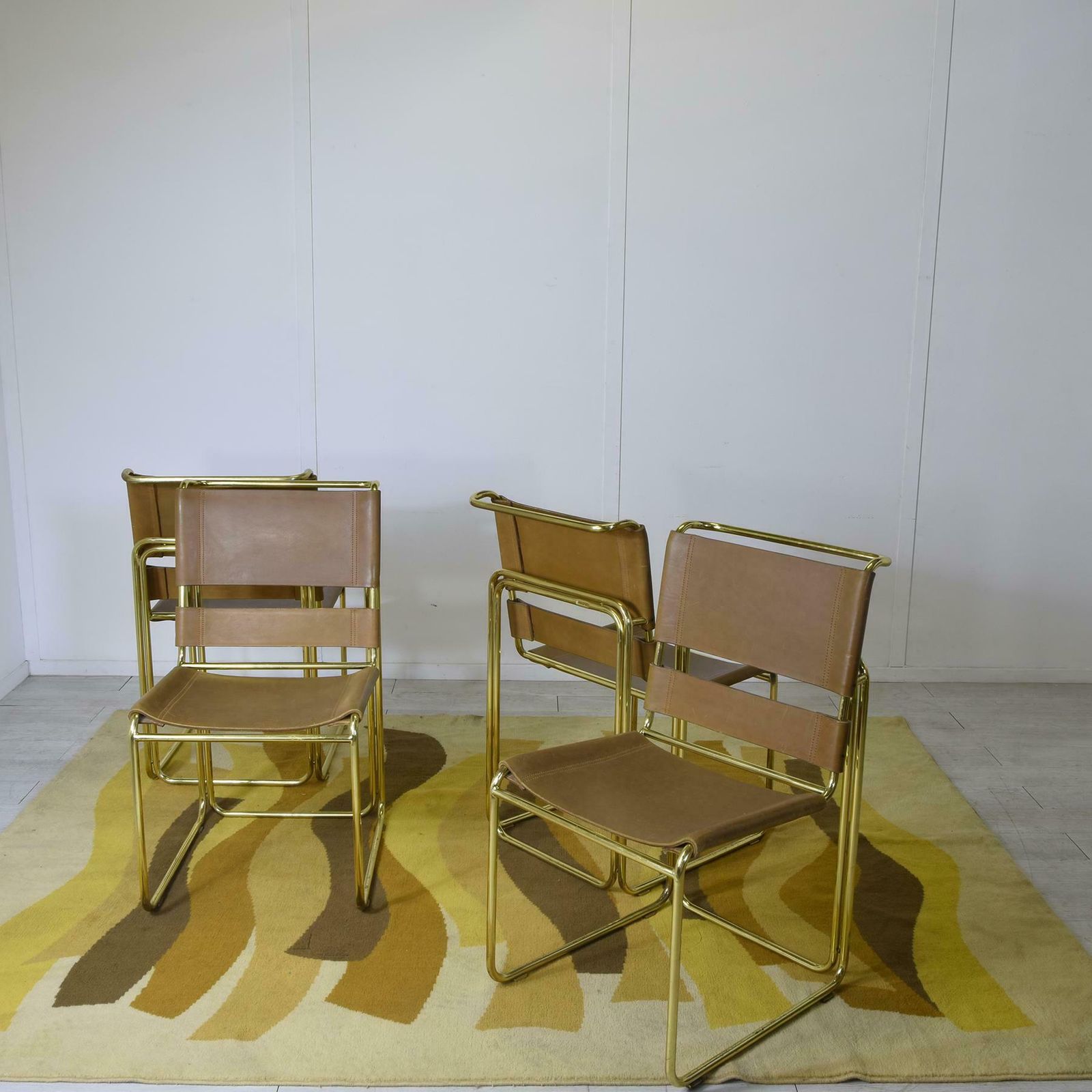Gastone Rinaldi Set Of 4 Chairs For Rima Company 1970s photo vinterior