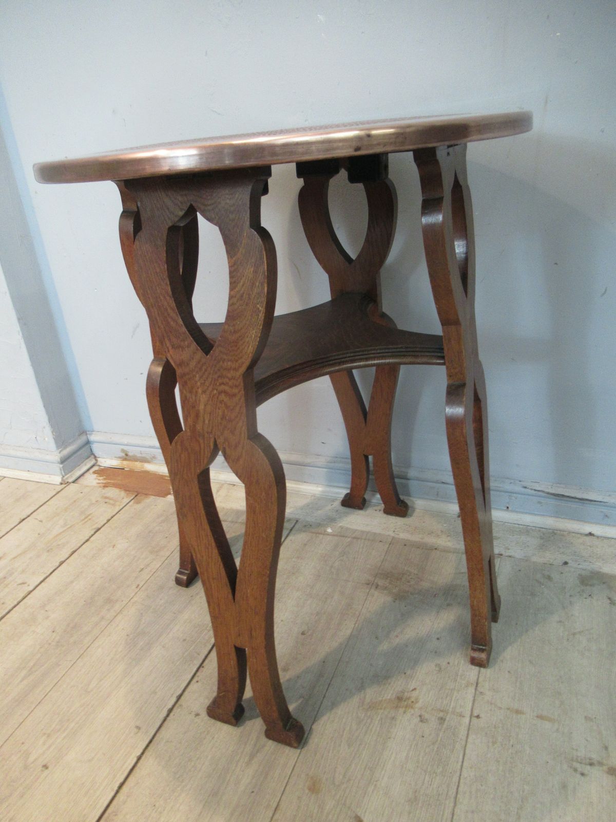 Arts And Crafts   Period  Oak And Copper  Table photo vinterior
