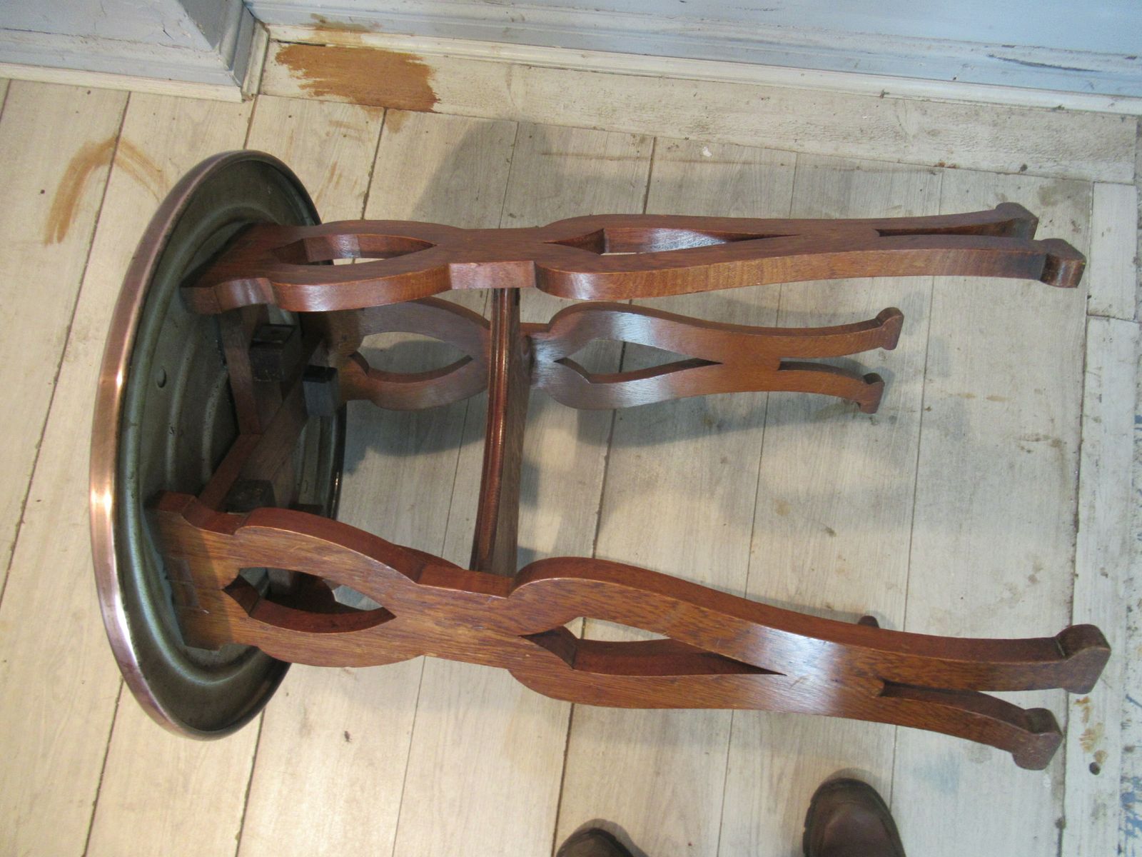 photo furniture Arts And Crafts   Period  Oak And Copper  Table