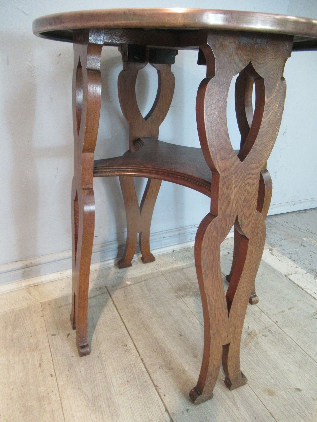 photo for sale Arts And Crafts   Period  Oak And Copper  Table
