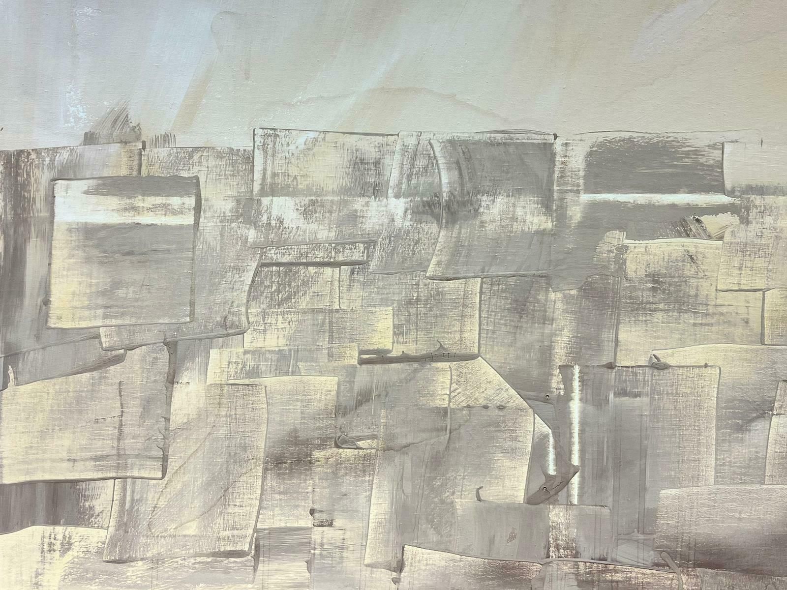 Robert Somertonhuge British Expressionist Abstract Original Painting Sand Beige Ochre Colors C. 2023 photo Art