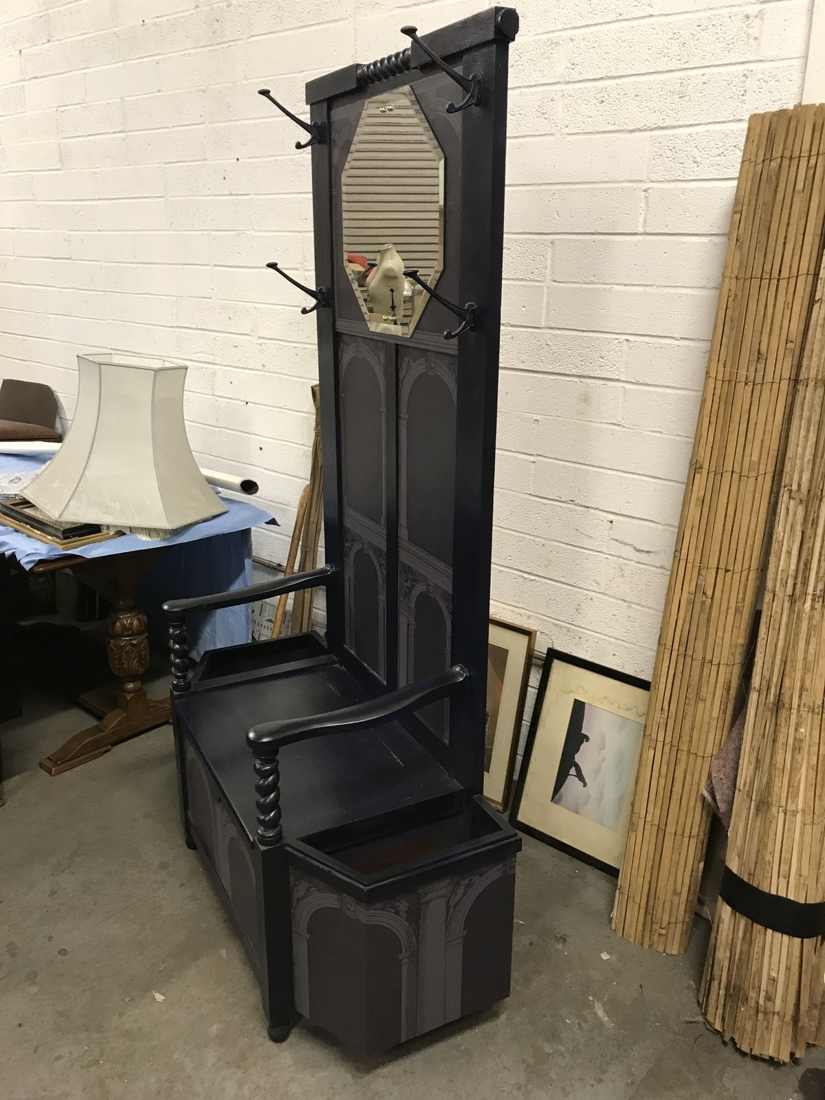 photo furniture Decorative Finish Antique Box Seat Hallstand Cole & Son Fornasetti Decoupage