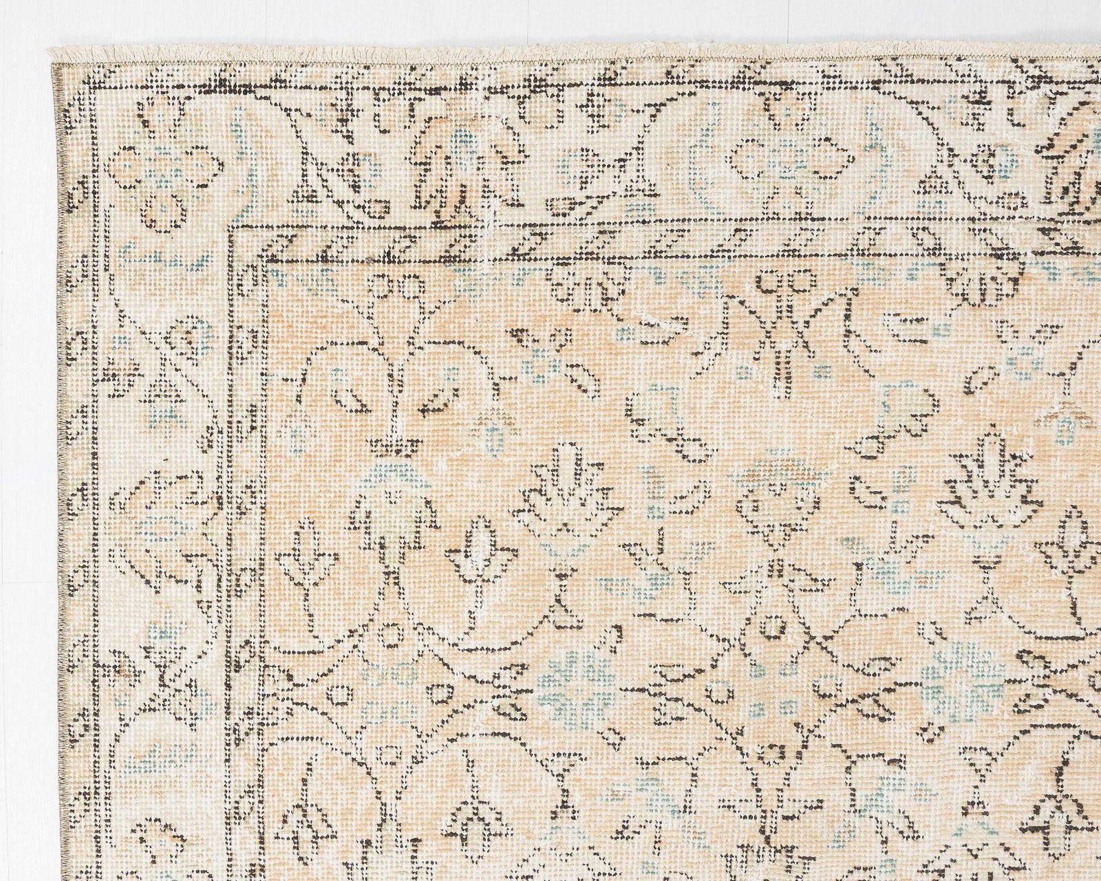 3.6 X 6.7 Turkish Rug, Oushak Rug, Vintage Rug, Turkey Rug, Anatolian Rug, Low Pile Rug,Wool Rug, Kitchen Rug, Faded Rug,Designer Rug, A4722 photo buy