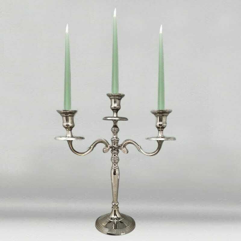 1950s Stunning Candelabra For Three Candles In Stainless Steel. Handmade. Made In Italy photo furniture