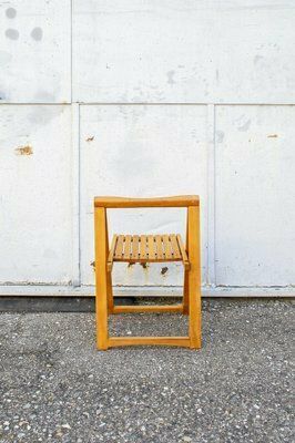 Trieste Folding Chairs In Beech By Aldo Jacober For Bazzani, Italy, 1960s, Set Of 3 photo 614.0