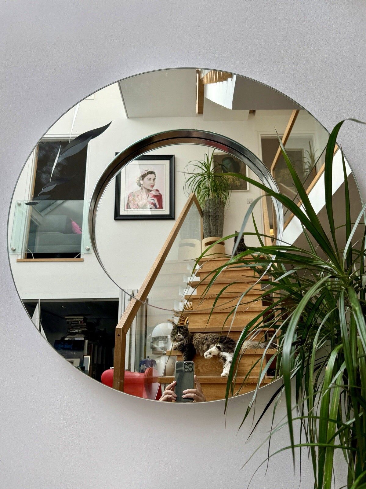 Deknudt Rondo S Modern Circular Wall Mirror Made In Belgium C1990’s photo 350.0