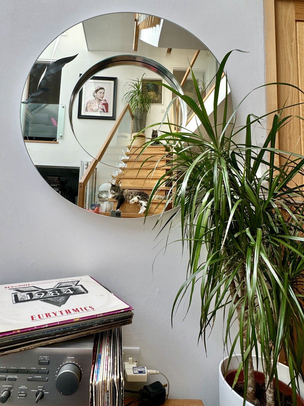 Deknudt Rondo S Modern Circular Wall Mirror Made In Belgium C1990’s photo vinterior