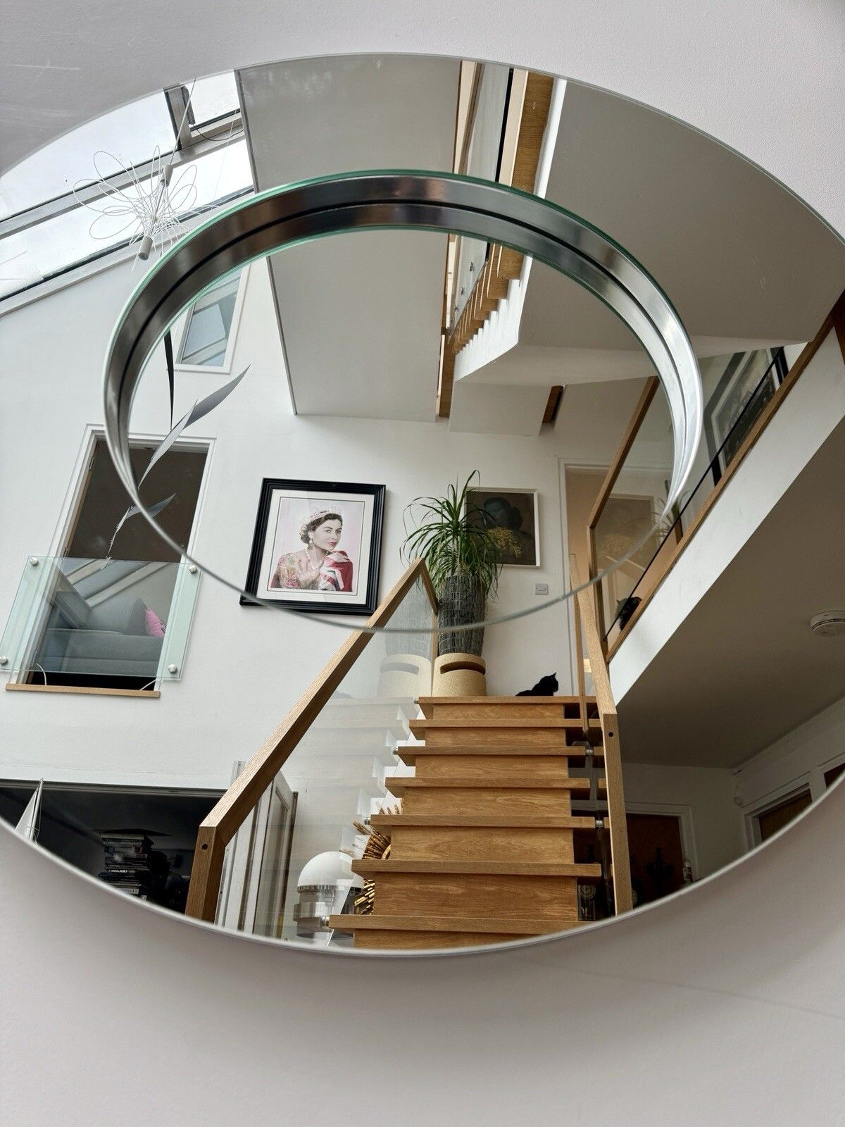 Home Decor Deknudt Rondo S Modern Circular Wall Mirror Made In Belgium C1990’s photo