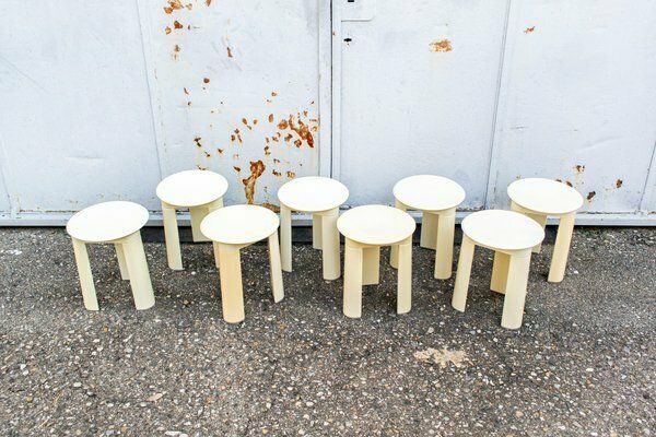 Otto Trio Stools By Olaf Von Bohr For Lineacqualba Italia, 1960s, Set Of 8 photo furniture