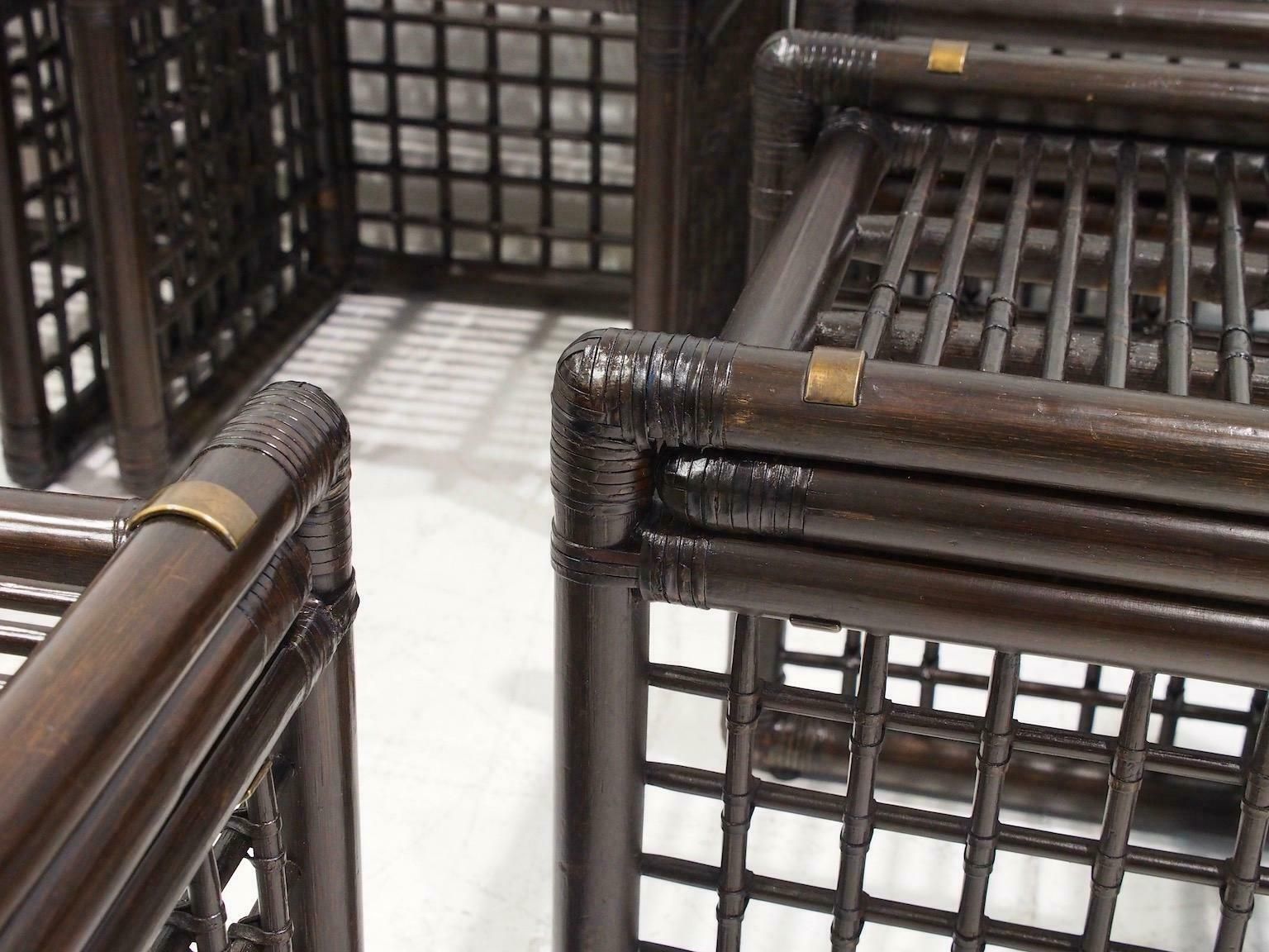 Set Of Six Afra And Tobia Scarpa Bamboo And Rattan Chairs photo vinterior