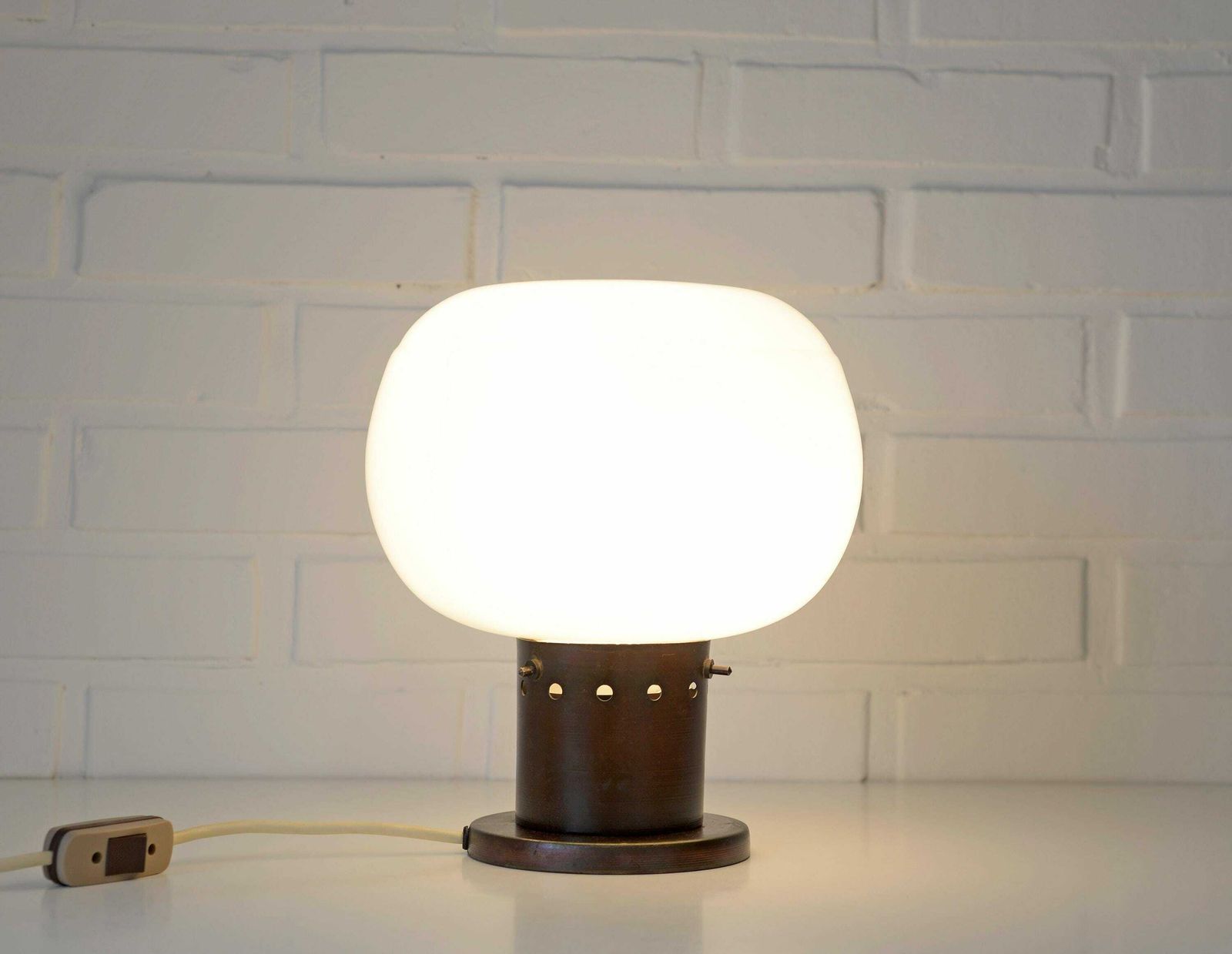 Vintage Copper Floor Lamp / Brutalist / Retro Desk Lamp / Light Fixture / Mid Century Modern / Space Age / Yugoslavia 1980's / Mushroom Lamp photo Lighting