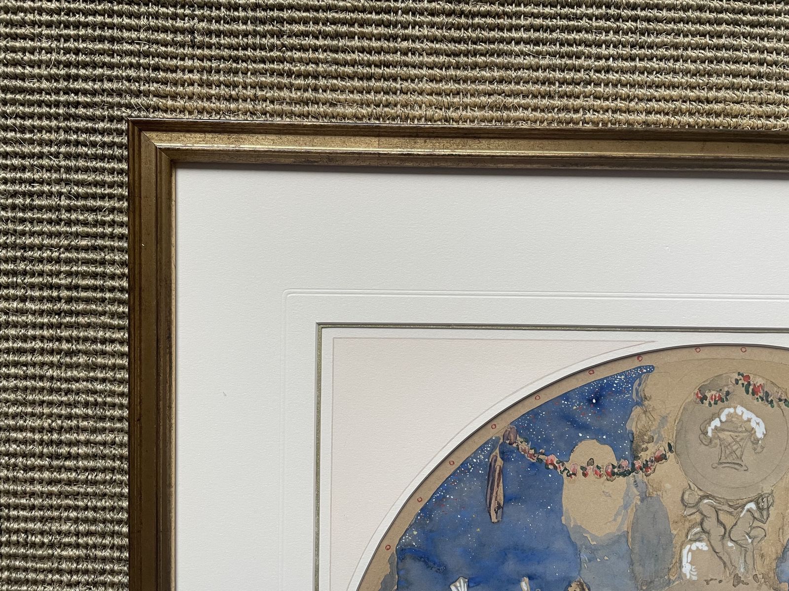 Claud Lovat Fraser   Fete Galante   1918 British Watercolour Design For A Fan photo 1800.0