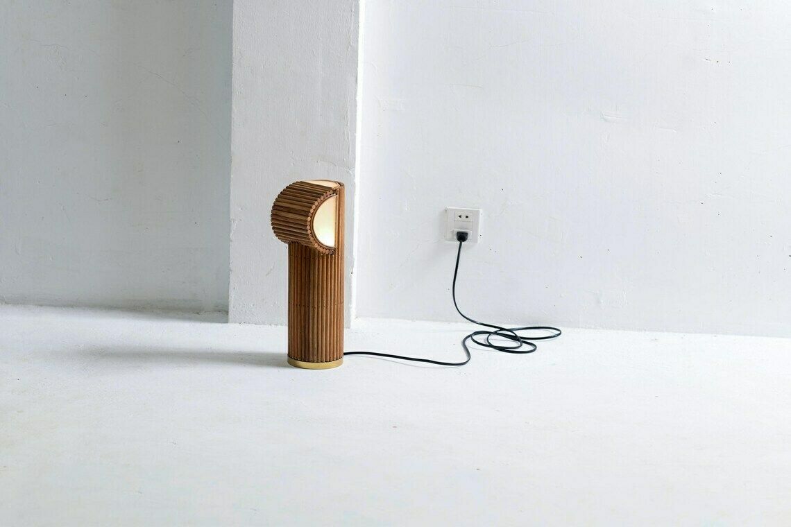 Rattan Modern Table Lamp "Milli" photo furniture