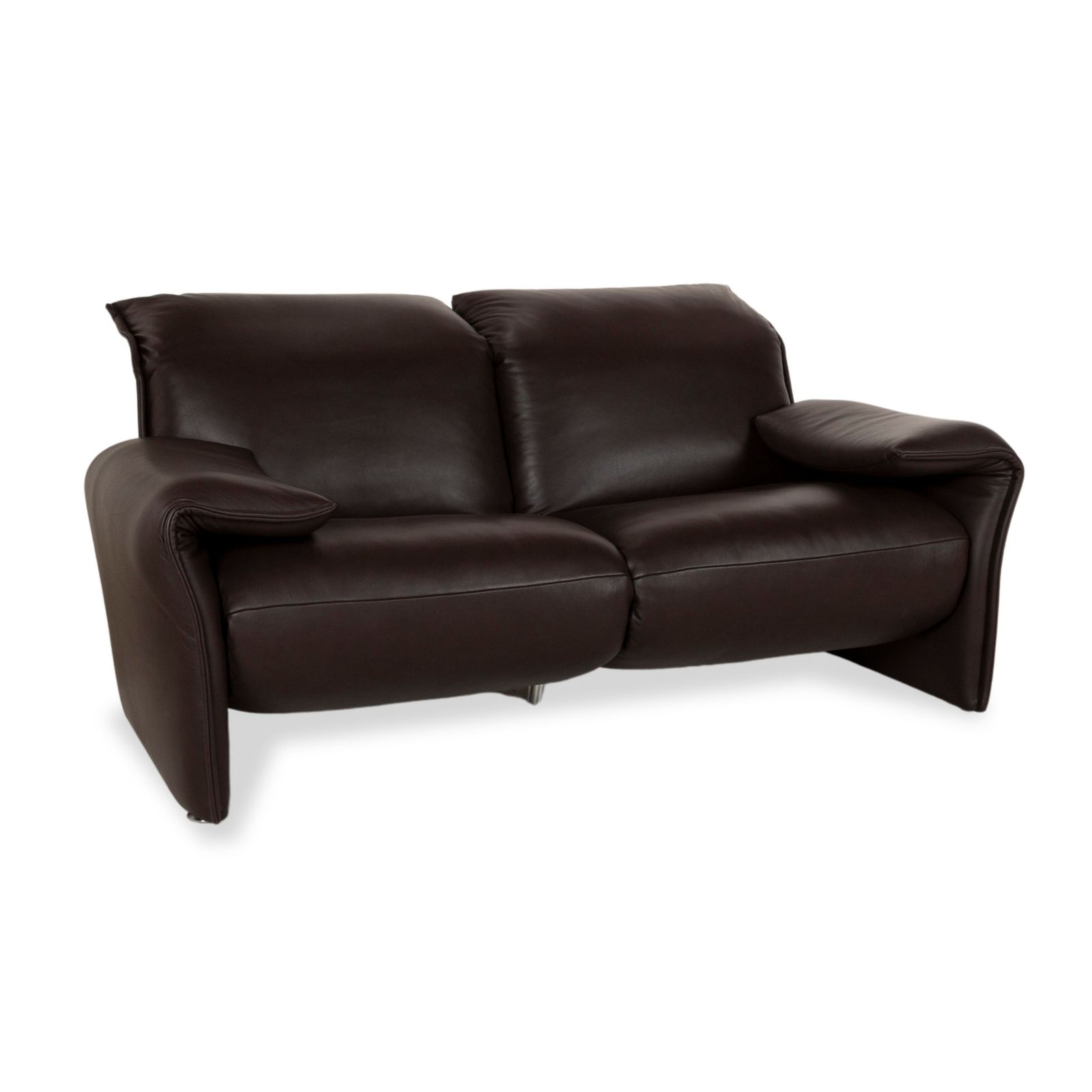 Canapé 2 places WK Wohnen 582 Elt en cuir marron, fonctions électrique et manuelle photo for sale