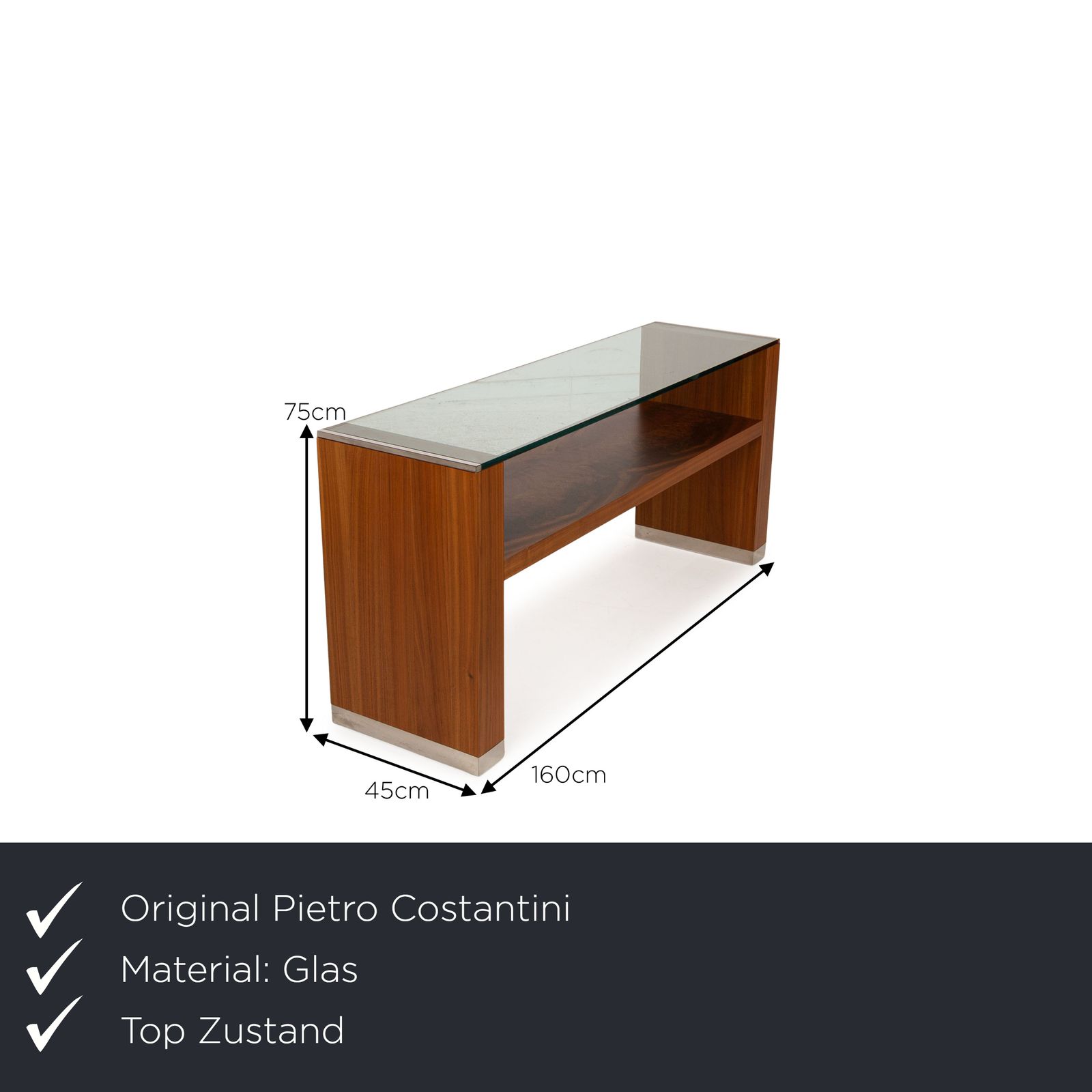 Buffet Petro Constantini en verre brun photo furniture