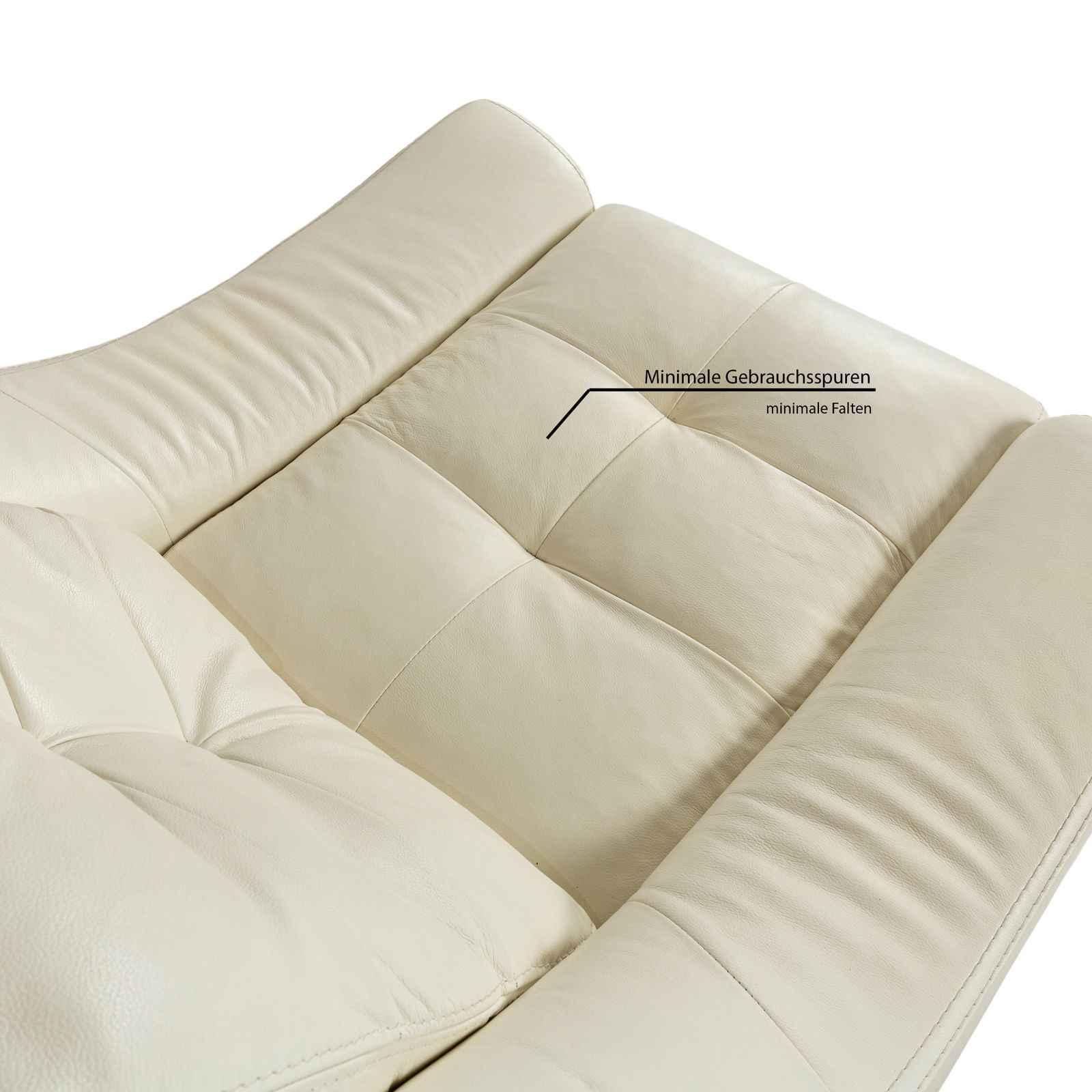 Nieri Leather Armchair Cream photo Furniture