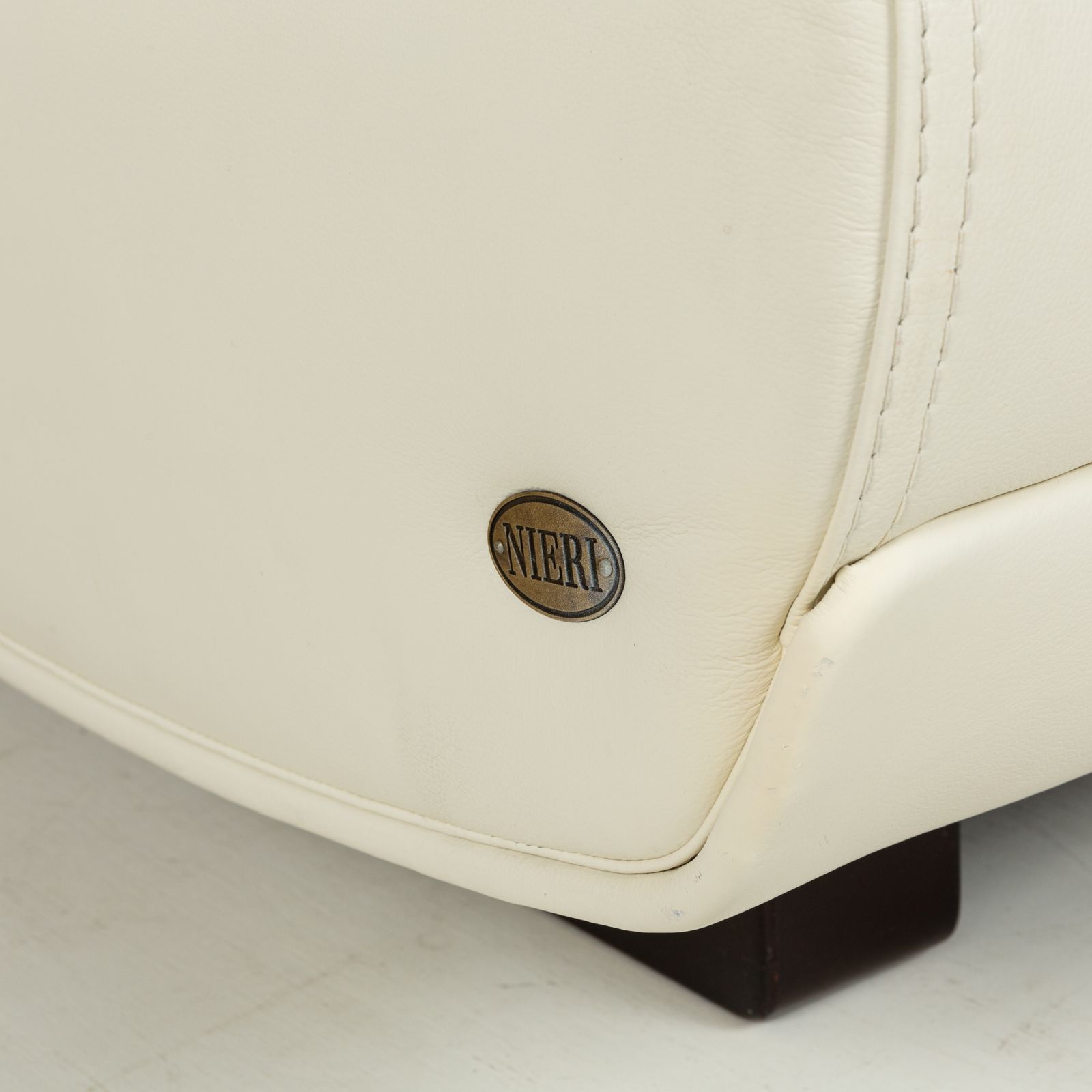 Nieri Leather Armchair Cream photo buy