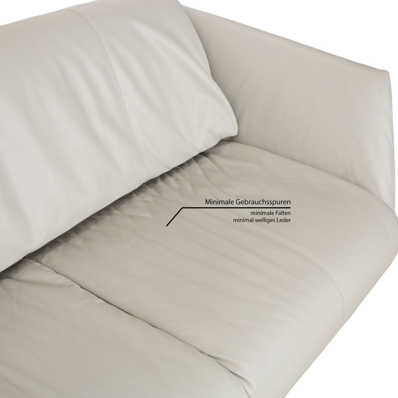 Canapé Walter Knoll Bundle en cuir gris clair, 3 places photo Mobilier