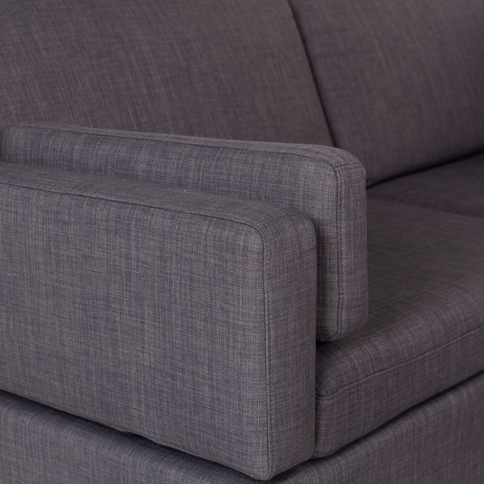 Canapé d'angle Brühl Alba en tissu gris, fonction manuelle photo for sale