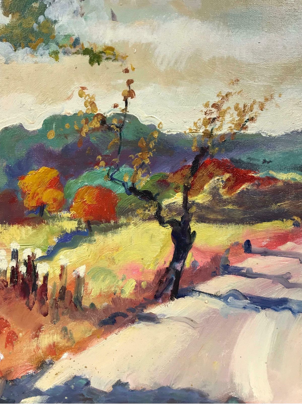 Guy Benardautumn In Provence, Signed French Modernist Oil Painting photo for sale