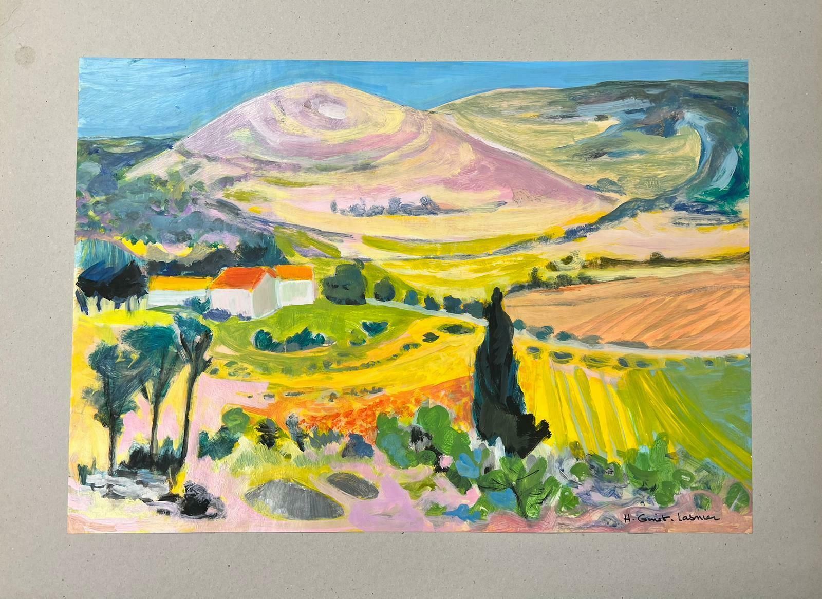 Huguette Ginet Lasnier Golden Fields In Provence French Post Impressionist Signed Oil C. 2000's photo Art