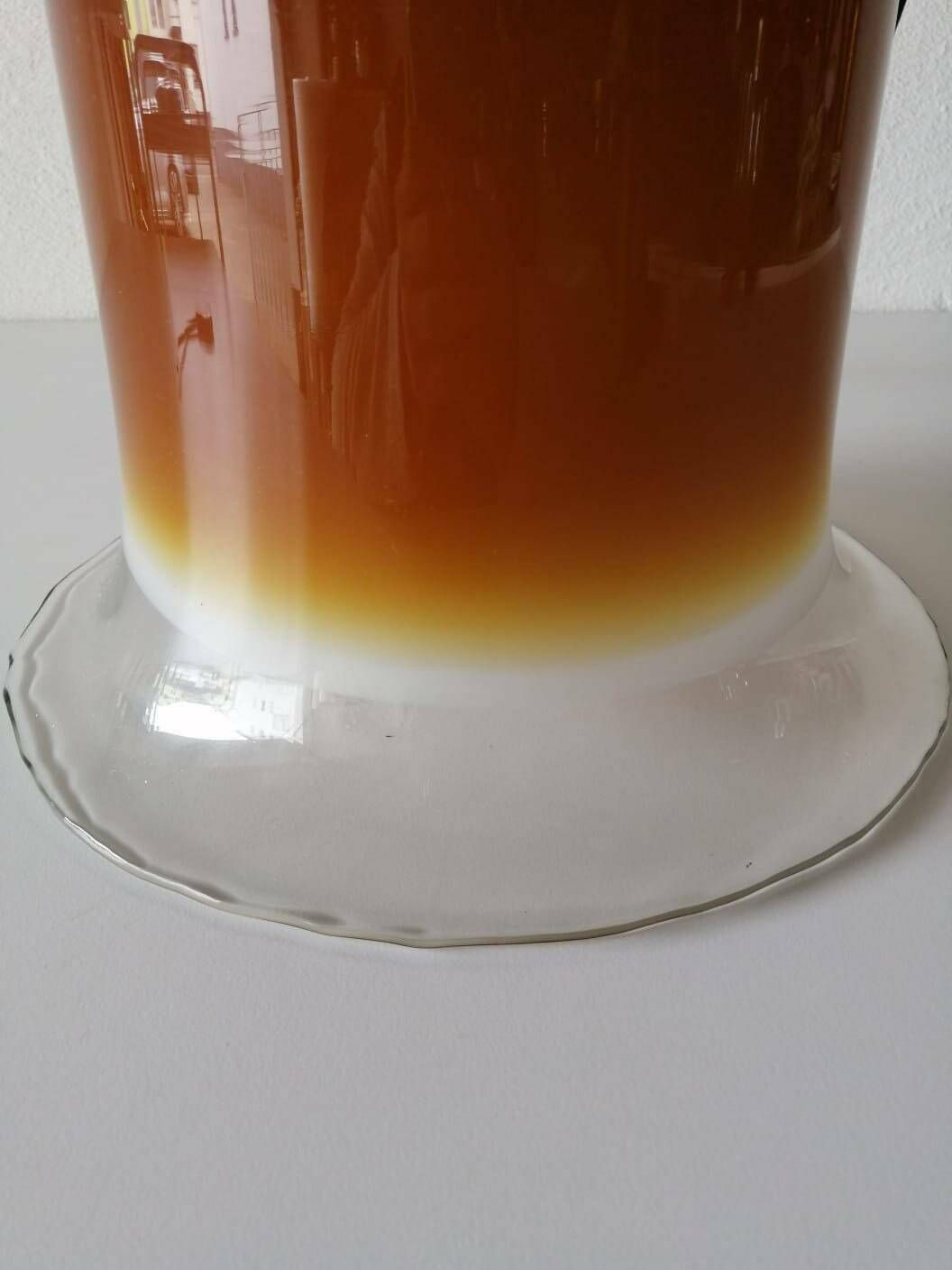 Peill Putzler Beautiful Caramel Glass Pendant Lamp, 1960s Germany photo vintage