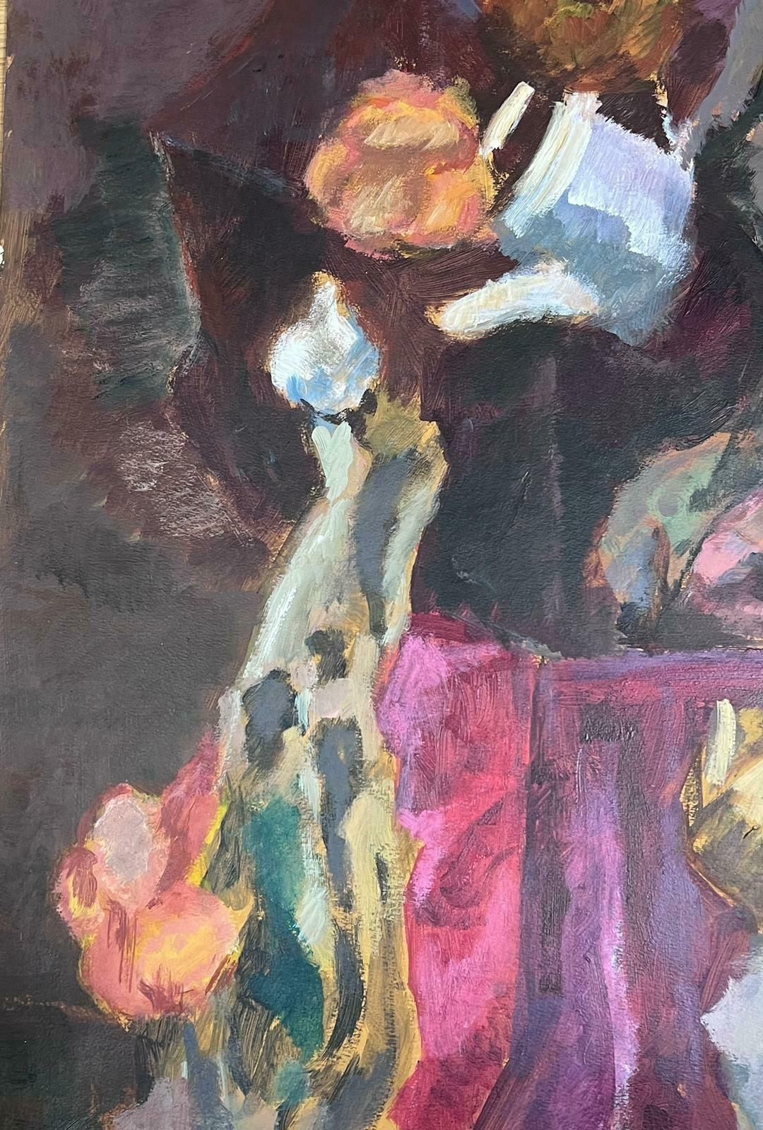 Guy Nicod French 20th Century Modernist Painting Interior Objects Purple Colours photo furniture