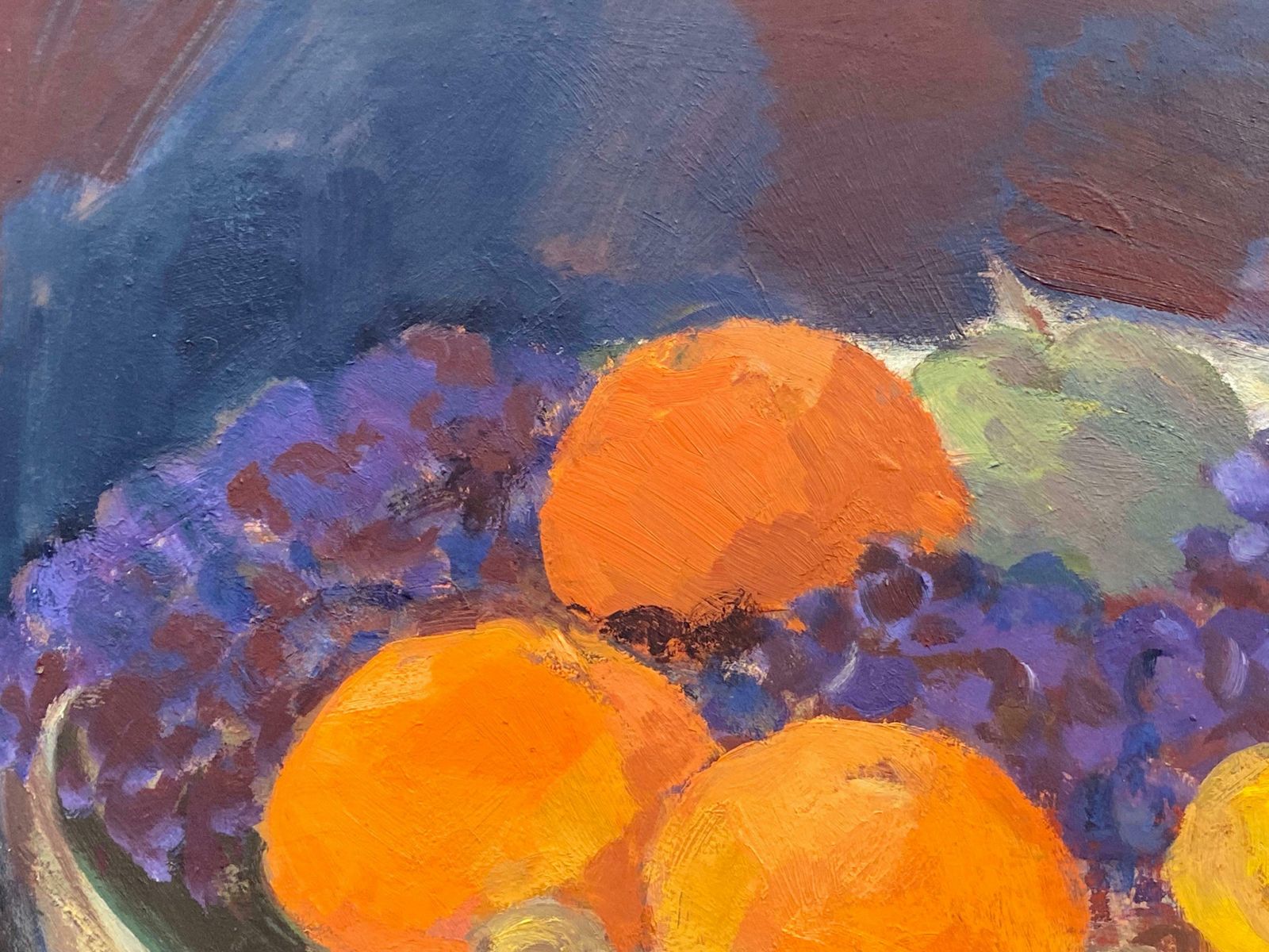 Elisabeth Hahn20th Century German Modernist Oil Painting Still Life Of Fruit In Bowl20th Century photo vinterior