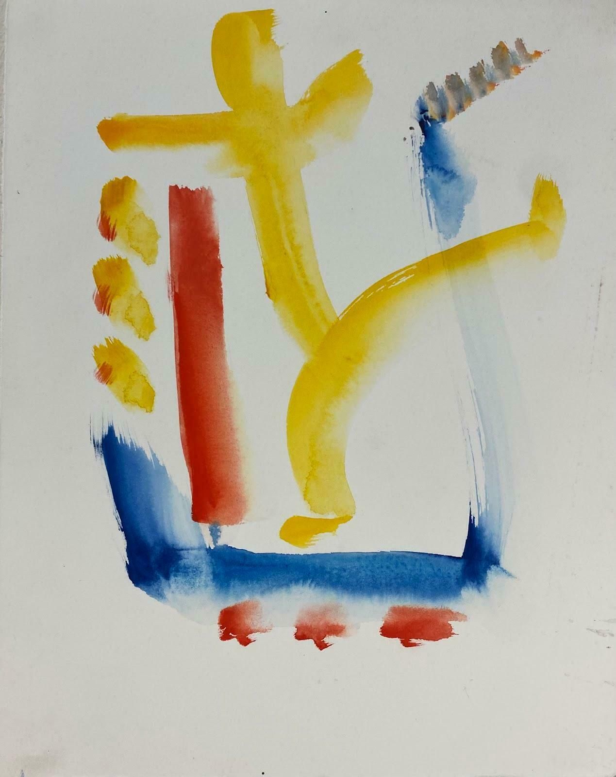 Jacques Coulais (1955 2011)french Expressionist Abstract Original Painting Artists Studio Provenancemid 20th Century