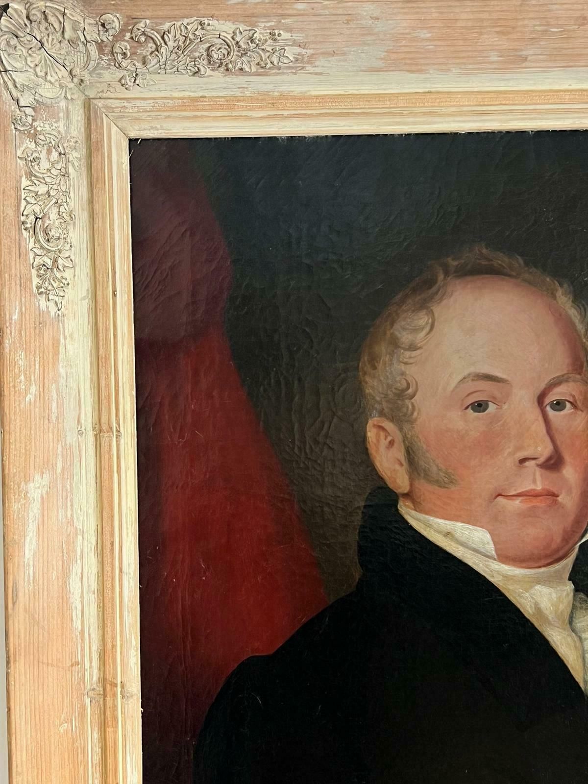 19th Century English Schoollarge Victorian Portrait Of Country Gentlemen Squire Oil Painting On Canvas photo furniture
