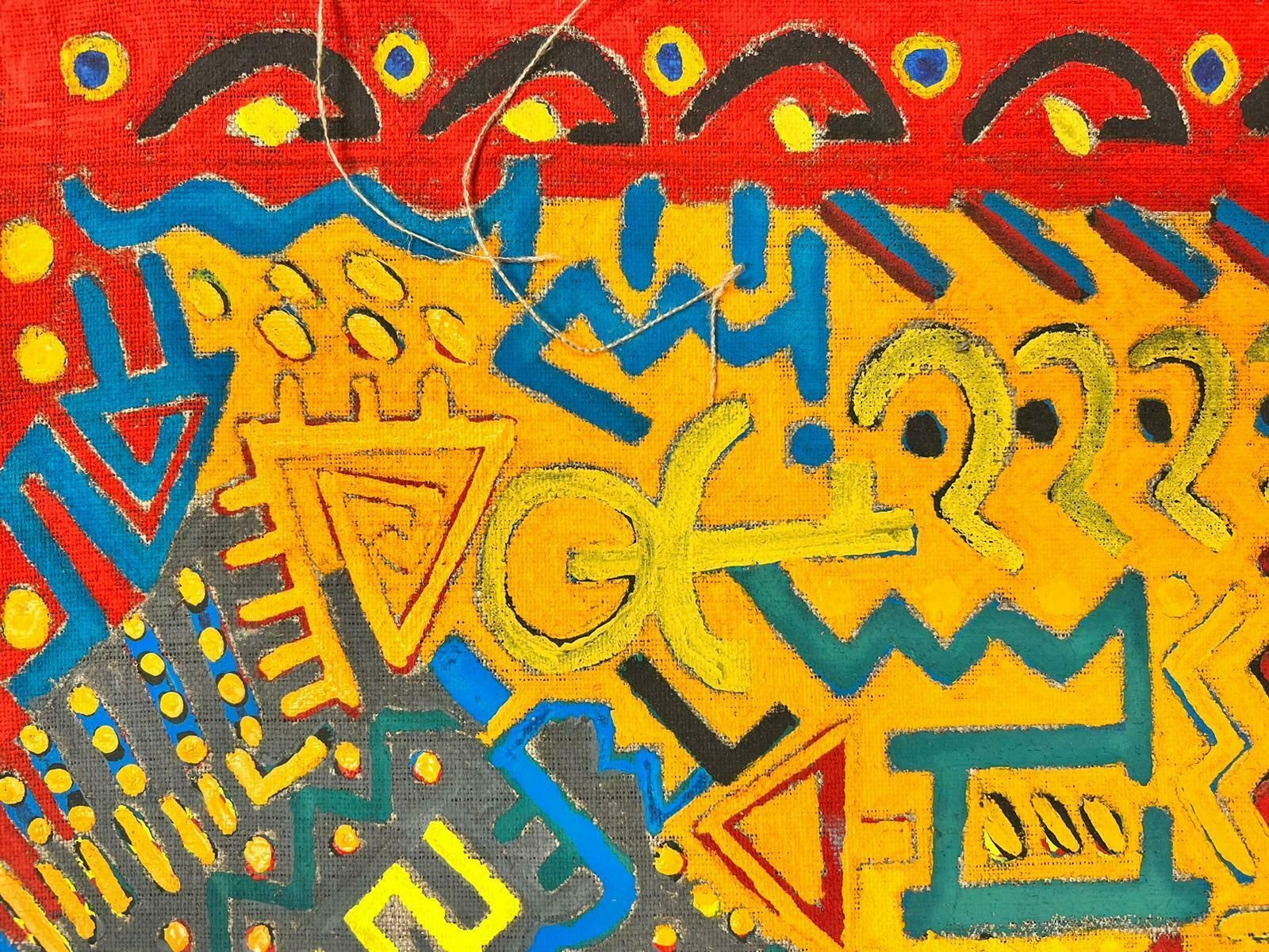 Jacques Coulais (1955 2011)french Expressionist Abstract Original Painting Artists Studio Provenance photo for sale