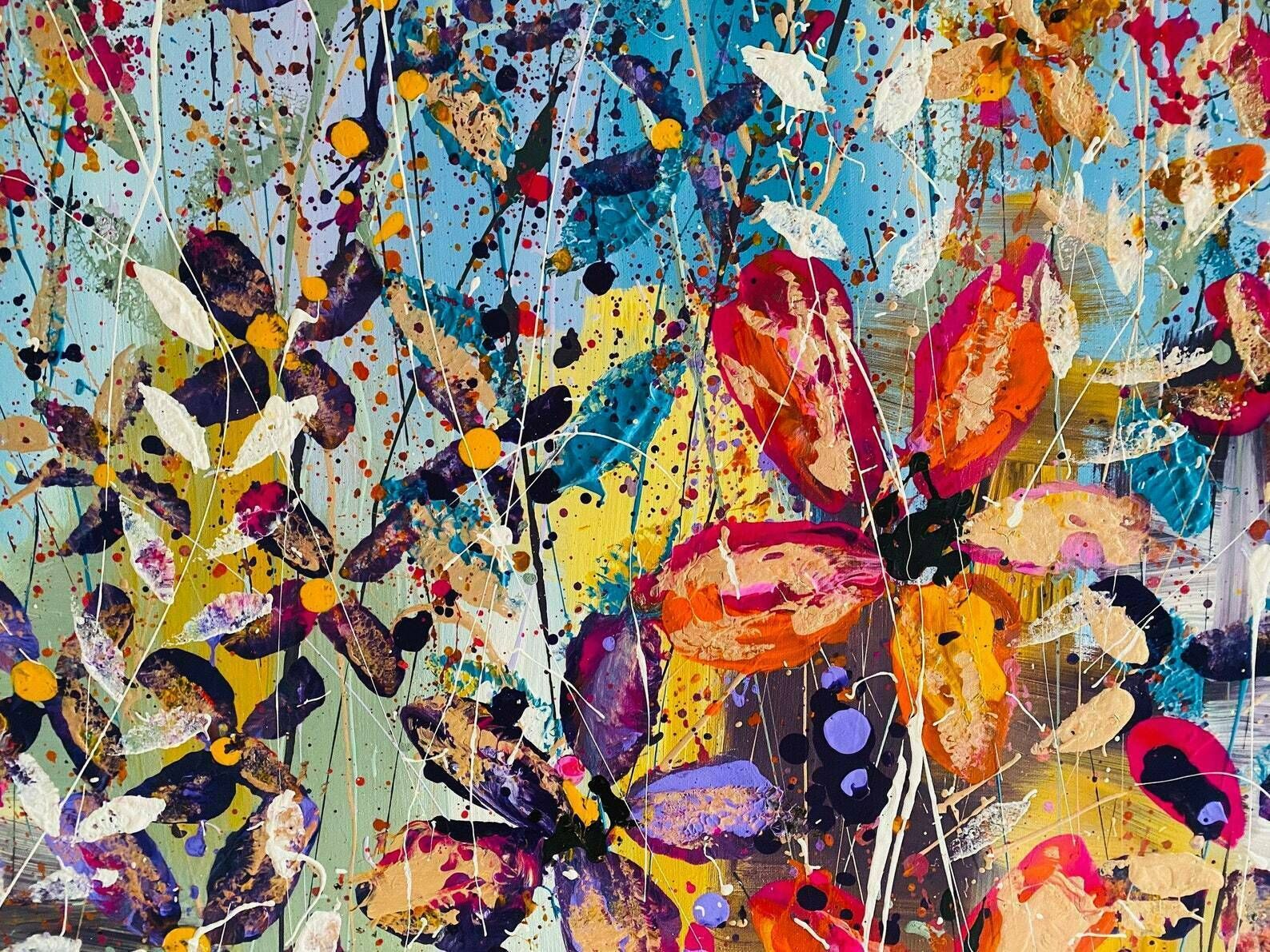 Miranda...Large Hand Painted Original Acrylic Art On Canvas 150cm X 100cm photo Art