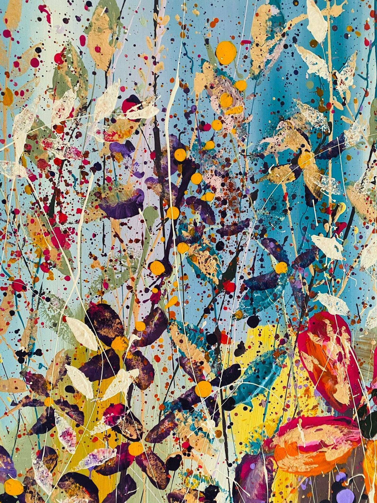 Miranda...Large Hand Painted Original Acrylic Art On Canvas 150cm X 100cm photo vinterior