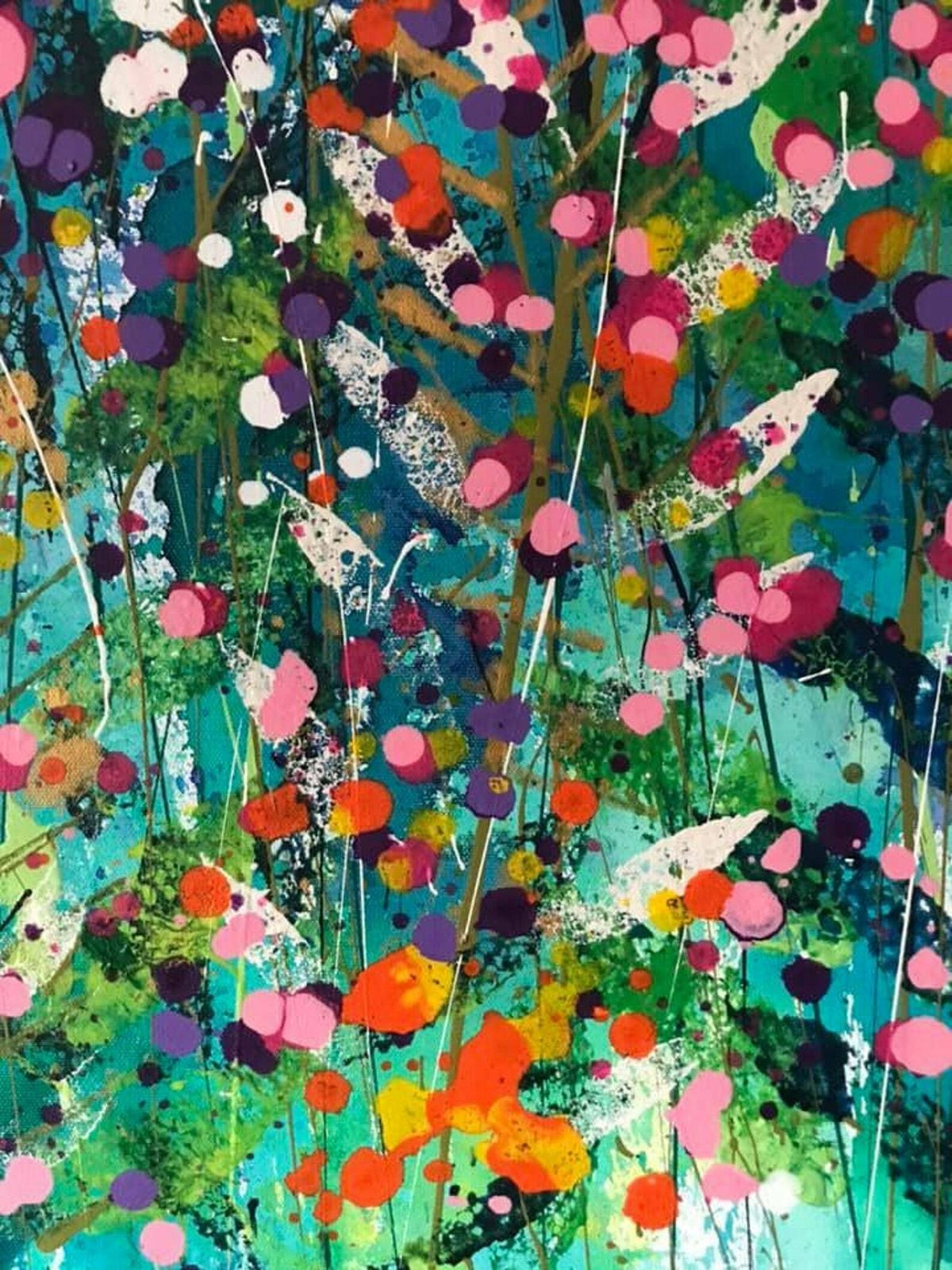 Grace. Large Hand Painted Original Watercolour And Acrylic Canvas 120cm X 80cm photo for sale