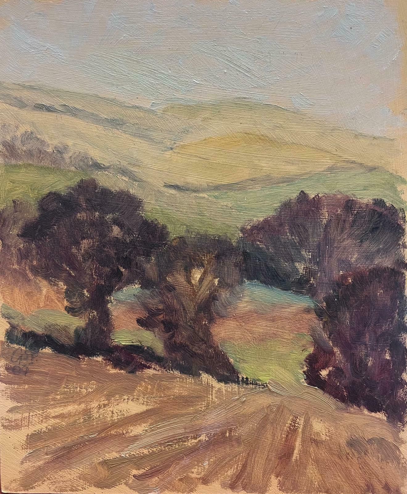 Geza Somerset Paddonautumnal Brown Trees Landscape Contemporary British Oil Painting