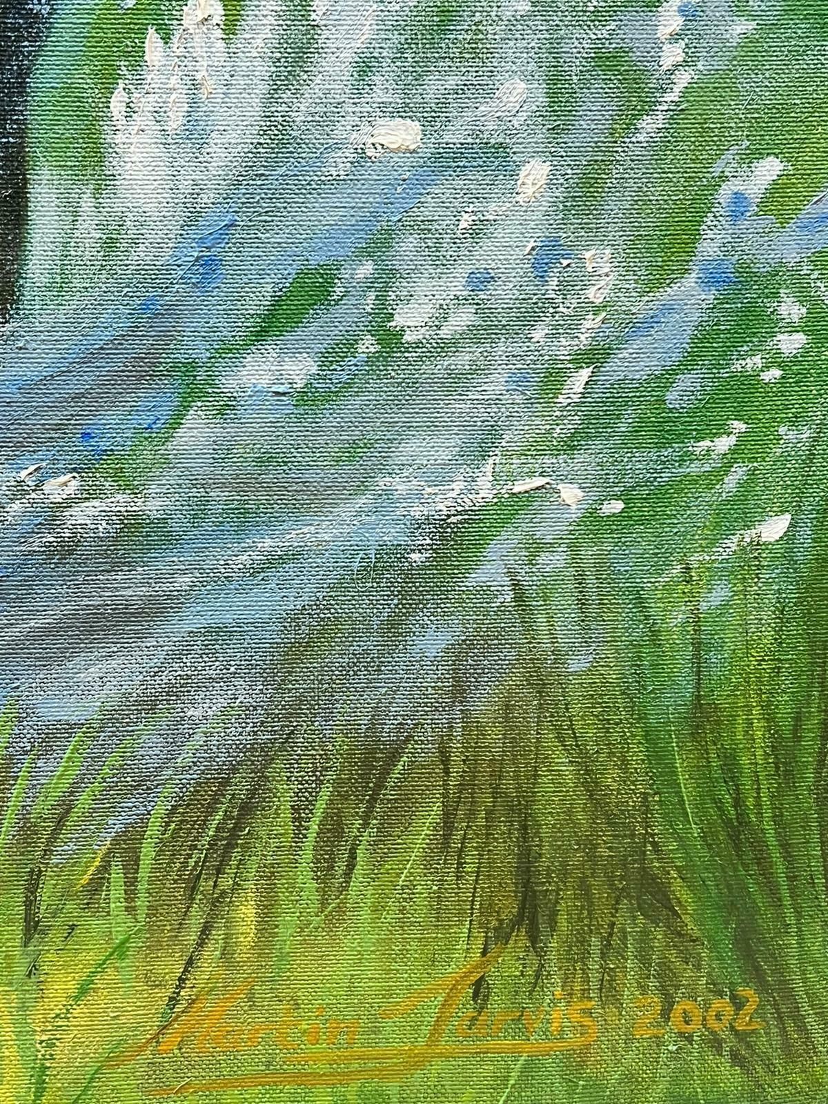 Martin Jarviscontemporary British Oil Painting Roaring Tiger In Landscape Leaping At Viewer photo 1020.0