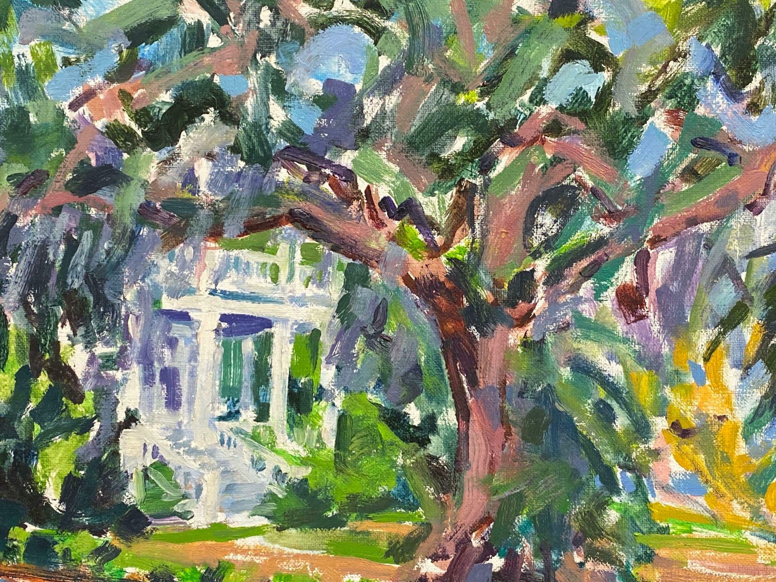 Douglas Stuart Allenimpressionist Oil Painting   The House In Beautiful Landscape20th Century