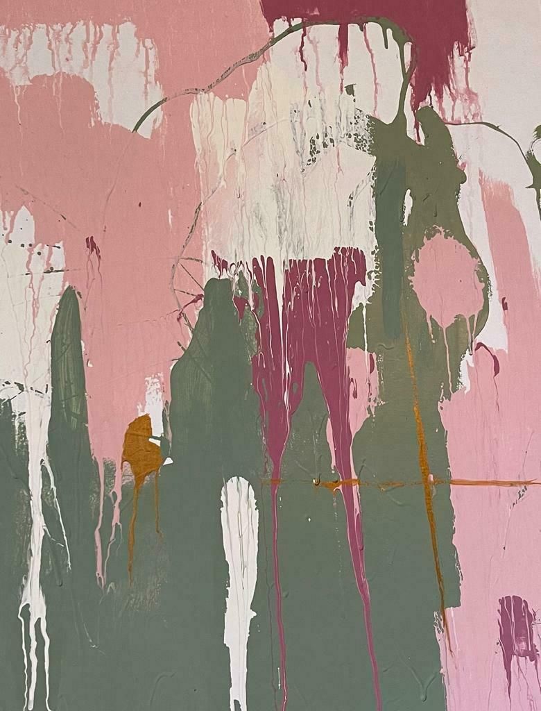 Natasha Rufus Isaacshuge British Contemporary Abstract Painting Soft Pastel Shade Muted Coloursc.2022 photo furniture