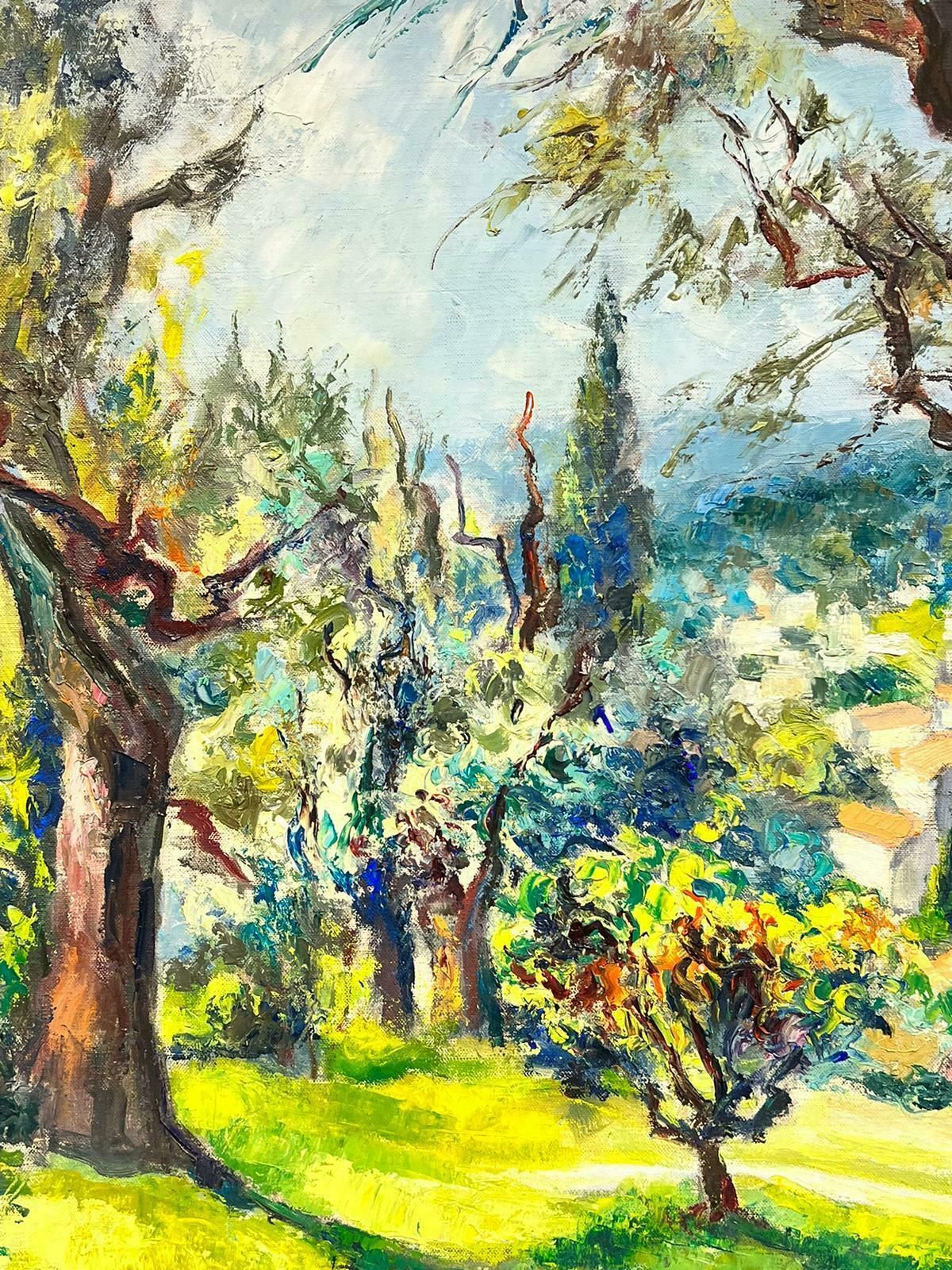 Josine Vignonsummer In Provence Golden Green & Yellow Light French Impressionist Oil Painting1960's photo 1428.0