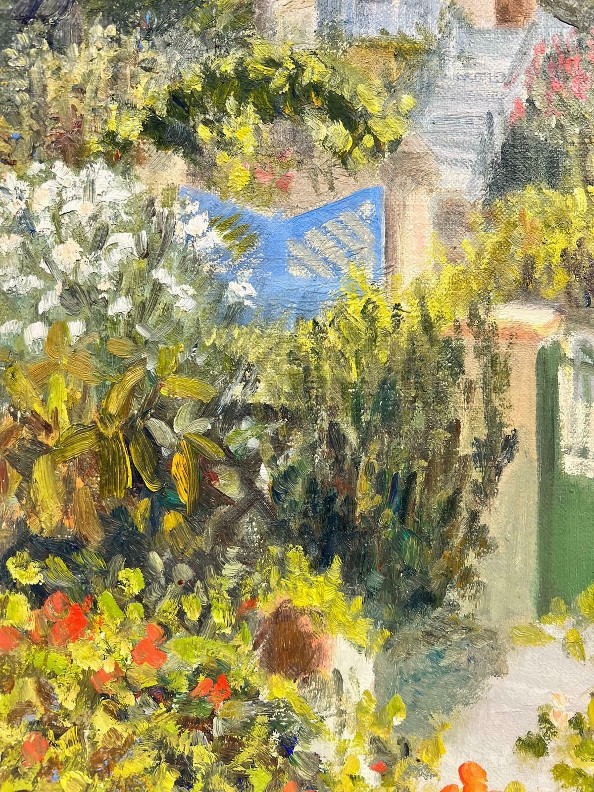 Josine Vignonthe Pathway To The House In The Green Garden Landscape Oil1960's photo vinterior