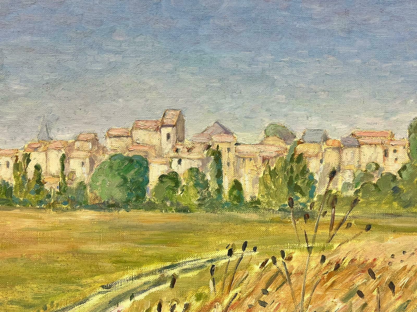 Guy Pichonview Over Provence Village French Impressionist Oil On Canvas20th Century photo 1479.0