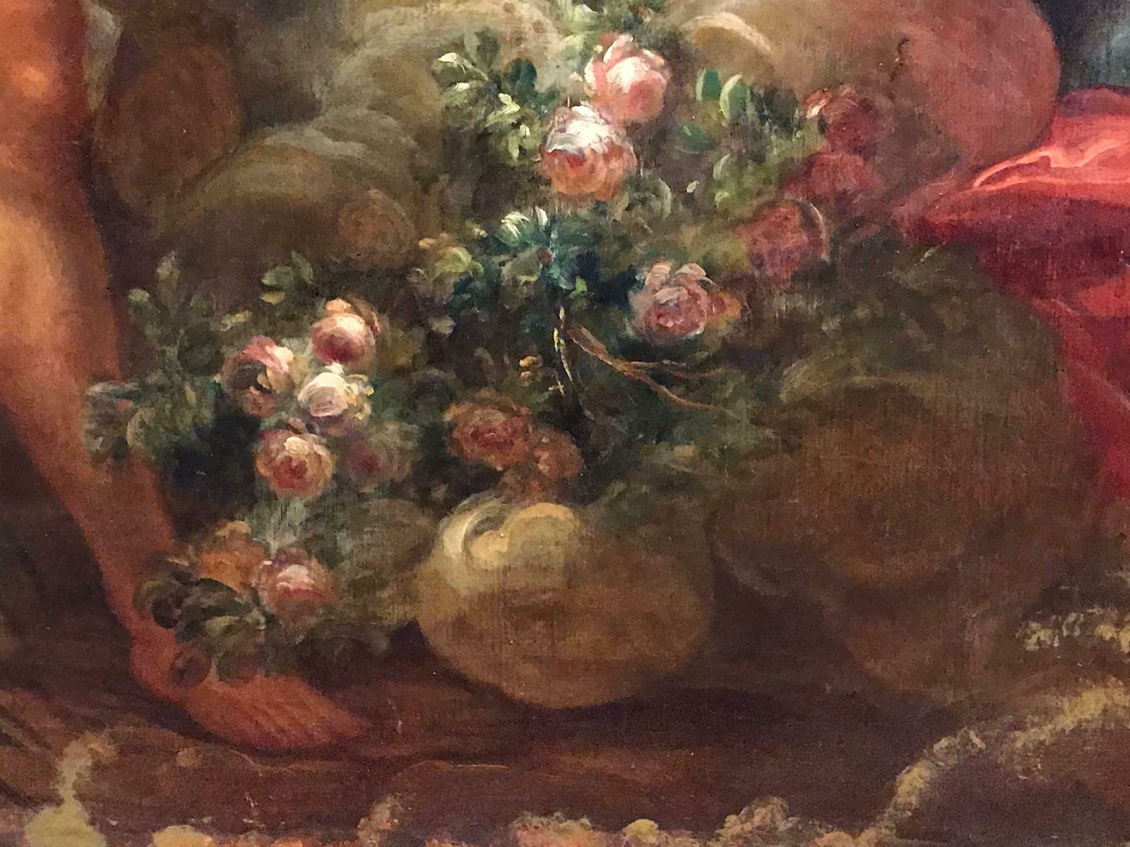 French Rococohuge Antique French Rococo Oil Painting Mythological Lovers In Landscapec.1890 photo Art