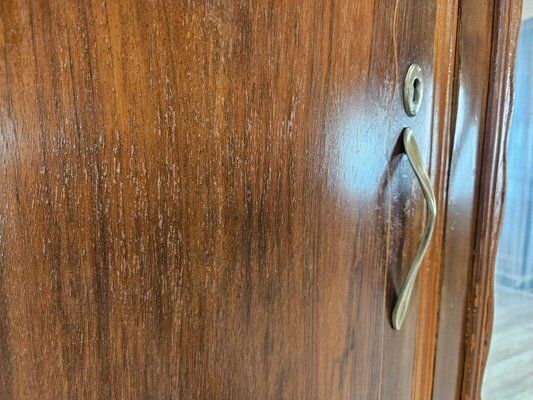 Furniture Chippendale Style Walnut And Maple Wardrobe, 1930 photo