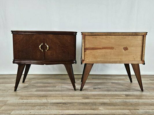 Italian Bedside Tables In Mahogany, 1950, Set Of 2 photo Furniture