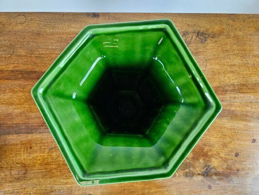 Green Ceramic Vase From Bassano, Italy, 1980s photo buy
