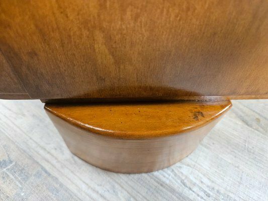 photo furniture Art Deco Walnut Single Bed, 1940s