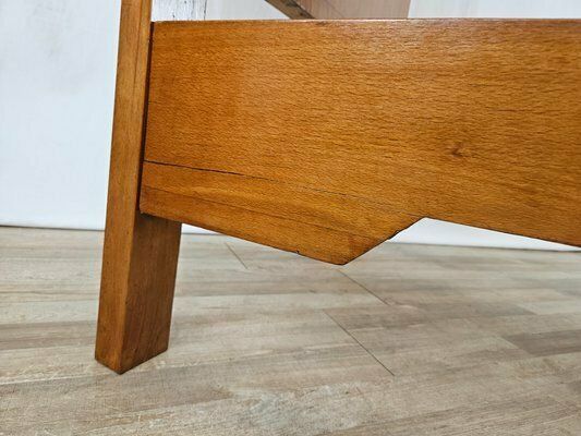 photo vintage Art Deco Walnut Single Bed, 1940s